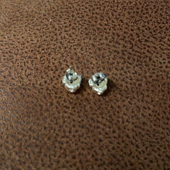 Faux silver pierced earrings. - Picture 3 of 4
